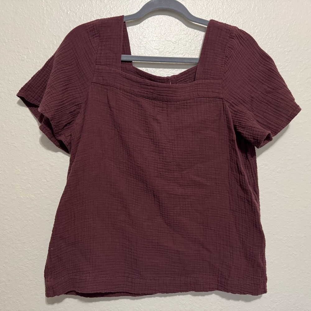 Madewell Lightspun Harlow Square-Neck Top